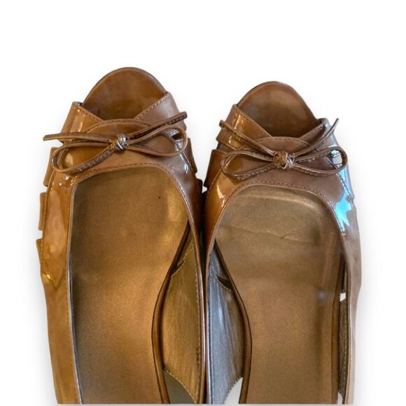 VANELI - Bronze Sling Back Wedge Sandal- Real Leather Soles - Size 7.5M - Picture 5 of 8